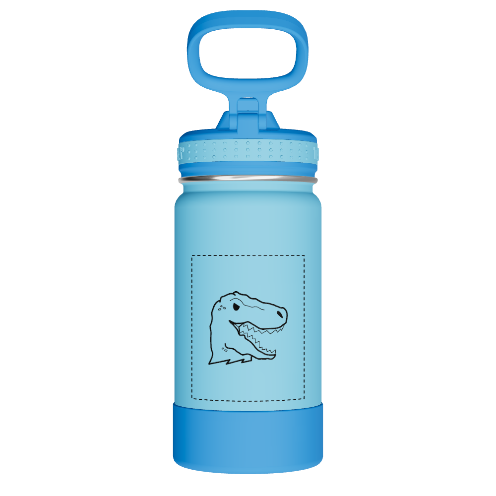 Actives Kids Water Bottle With Straw Lid - customized