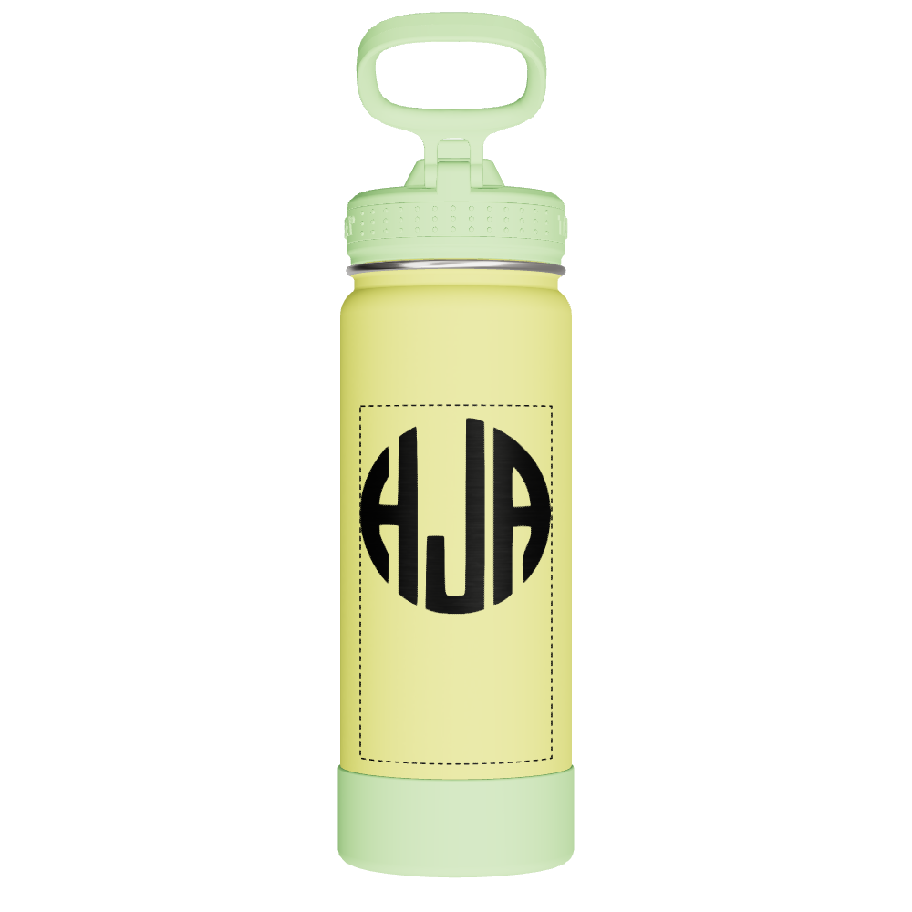 Actives Kids Glow In The Dark Water Bottle With Straw Lid - customized
