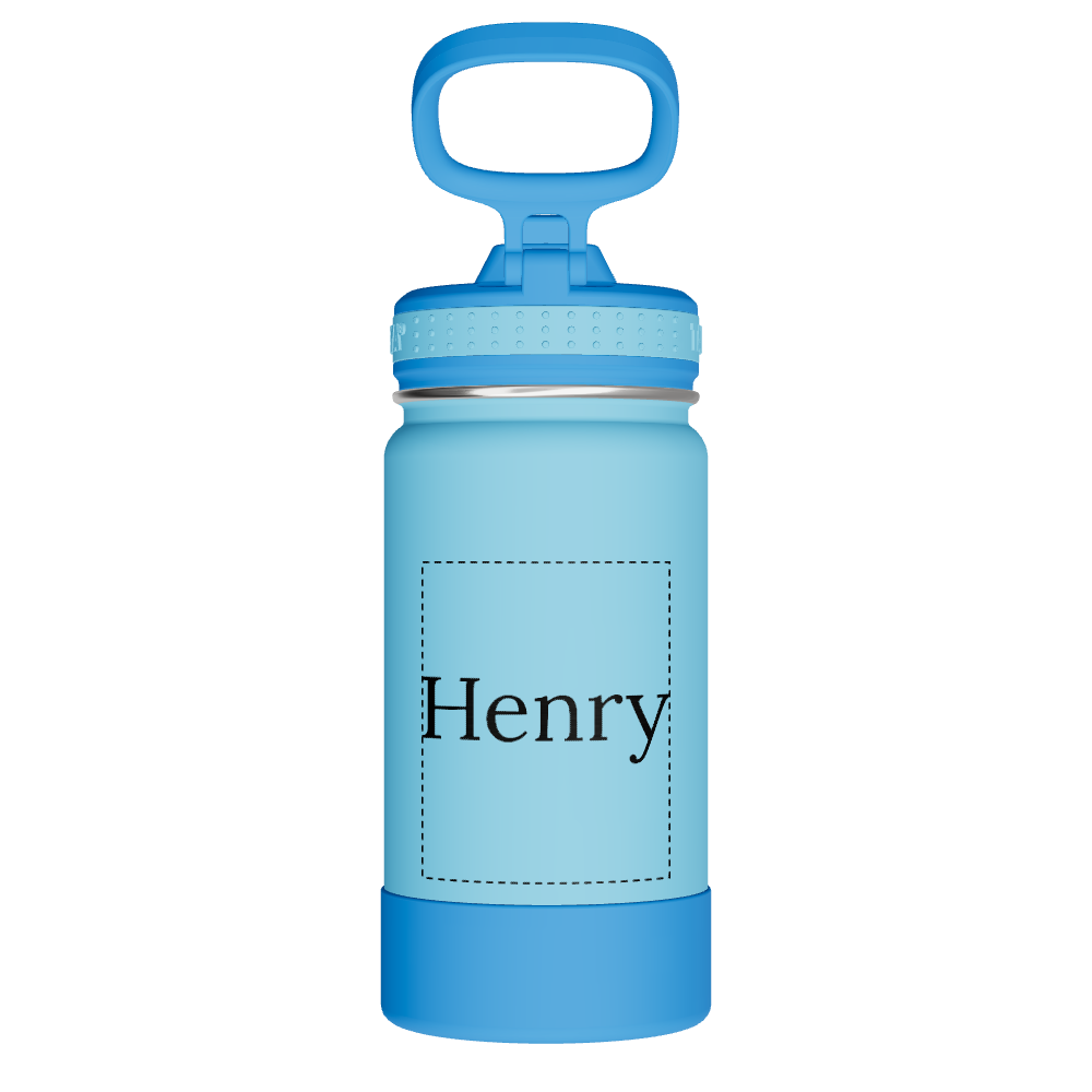 Actives Kids Water Bottle With Straw Lid - customized