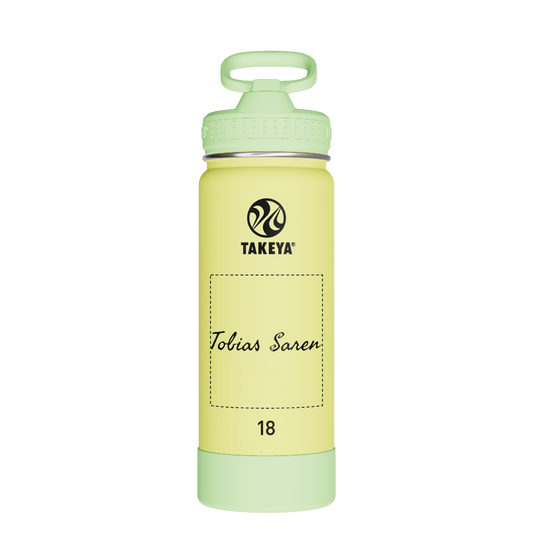 Actives Kids Glow In The Dark Water Bottle With Straw Lid - customized