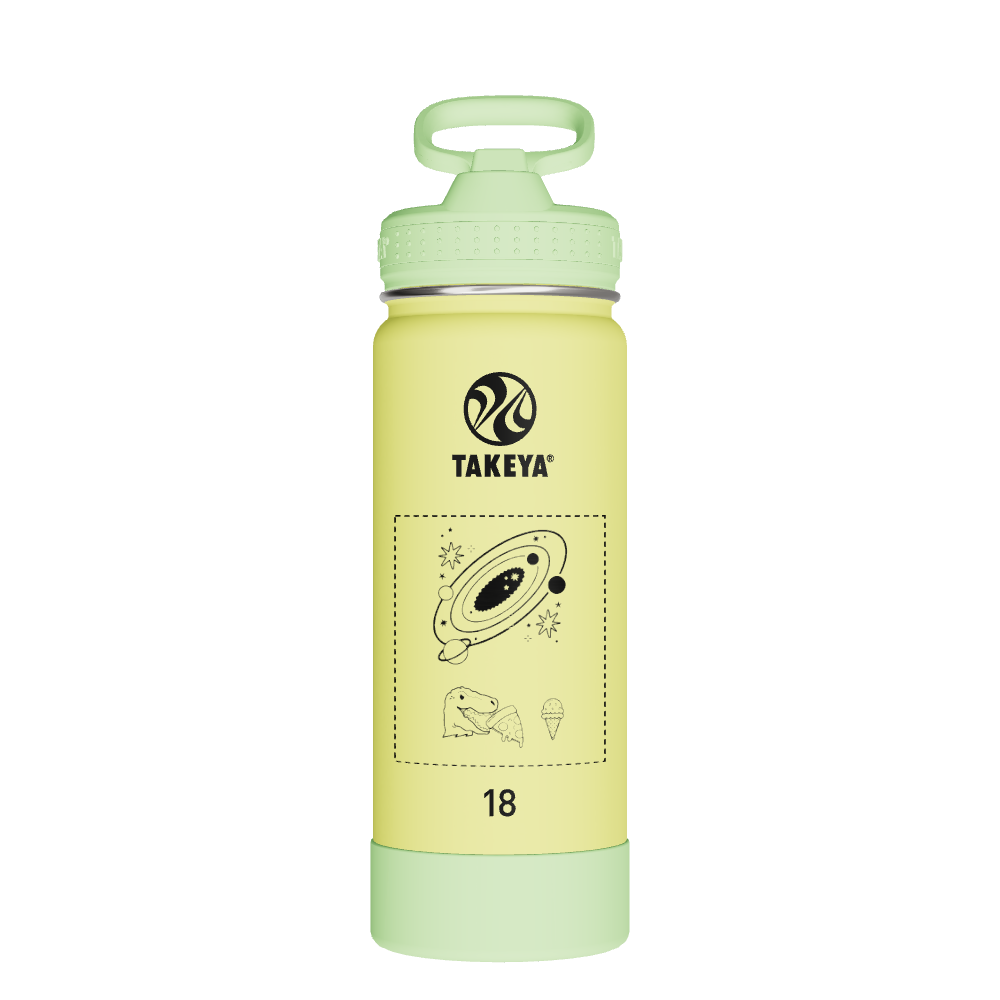 Actives Kids Glow In The Dark Water Bottle With Straw Lid - customized