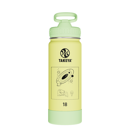 Actives Kids Glow In The Dark Water Bottle With Straw Lid - customized