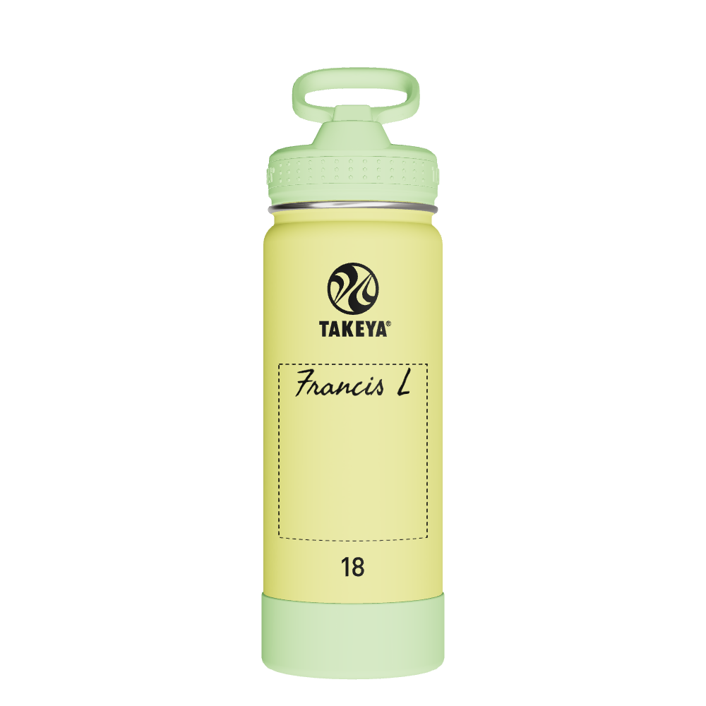 Actives Kids Glow In The Dark Water Bottle With Straw Lid - customized