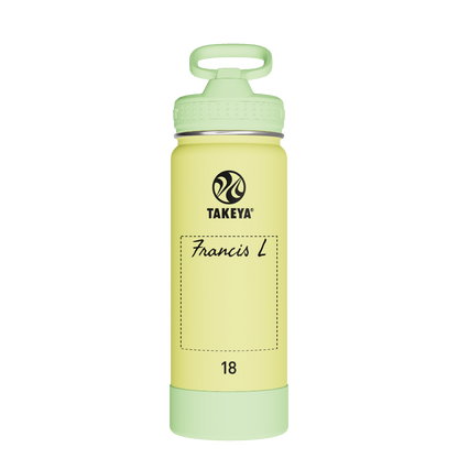 Actives Kids Glow In The Dark Water Bottle With Straw Lid - customized