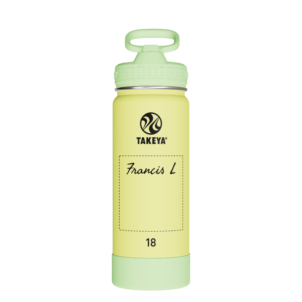 Actives Kids Glow In The Dark Water Bottle With Straw Lid - customized