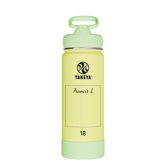 Actives Kids Glow In The Dark Water Bottle With Straw Lid - customized