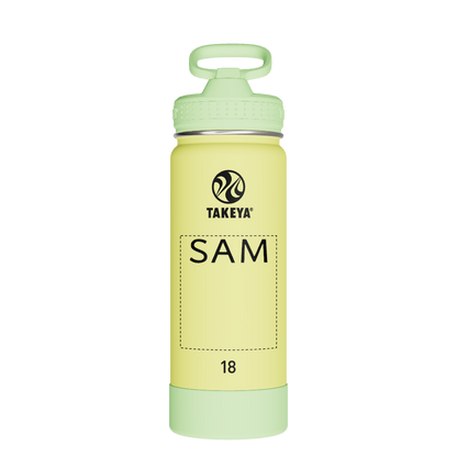 Actives Kids Glow In The Dark Water Bottle With Straw Lid - customized