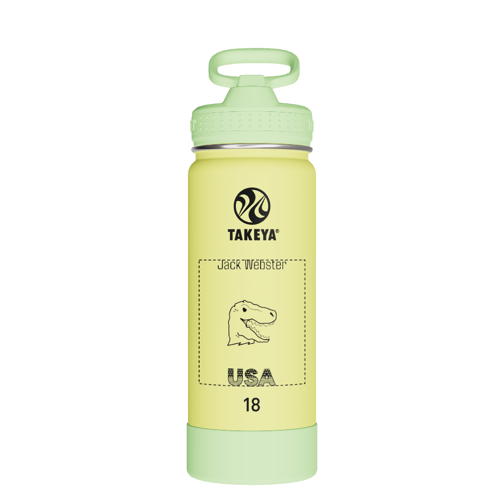 Actives Kids Glow In The Dark Water Bottle With Straw Lid - customized