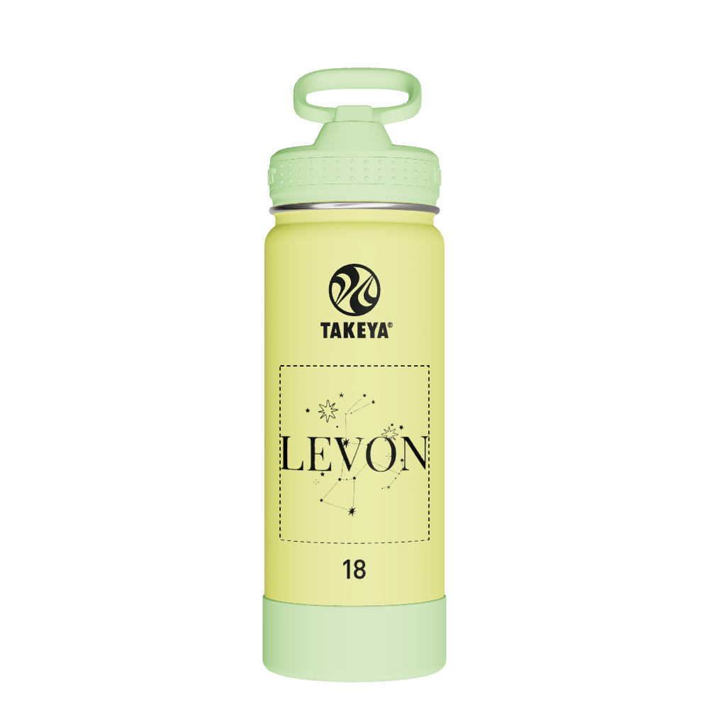 Actives Kids Glow In The Dark Water Bottle With Straw Lid - customized