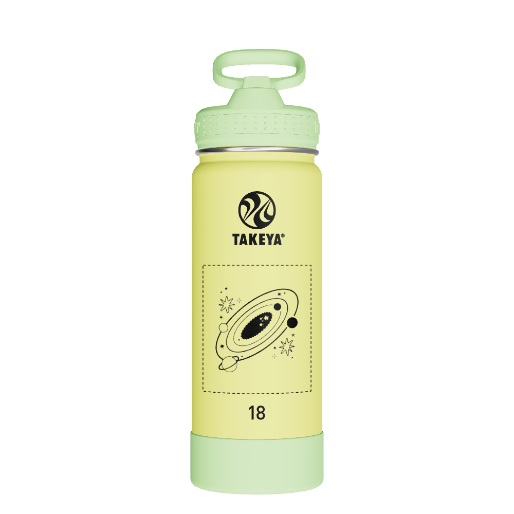 Actives Kids Glow In The Dark Water Bottle With Straw Lid - customized