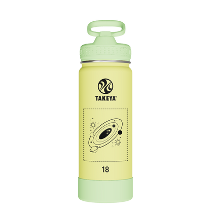 Actives Kids Glow In The Dark Water Bottle With Straw Lid - customized