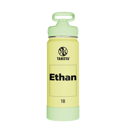 Actives Kids Glow In The Dark Water Bottle With Straw Lid - customized