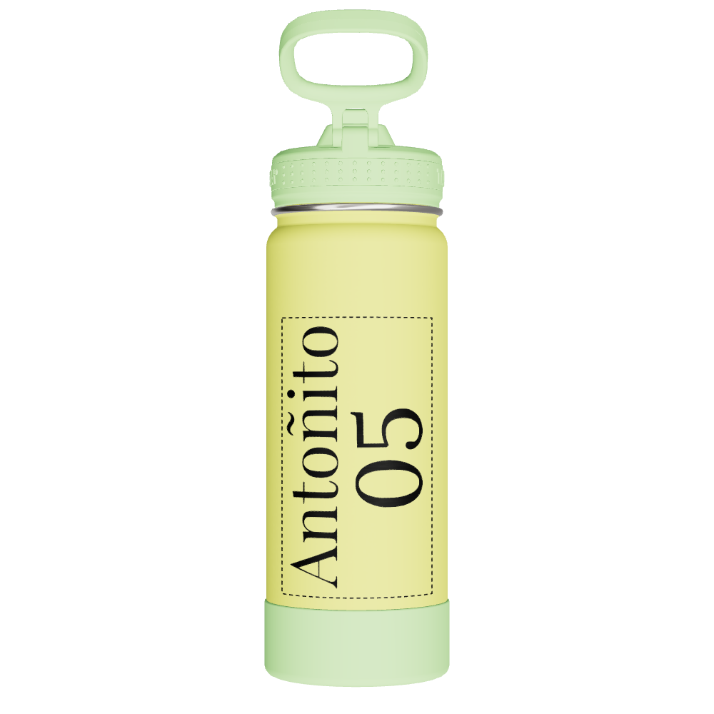 Actives Kids Glow In The Dark Water Bottle With Straw Lid - customized