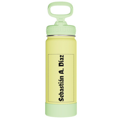 Actives Kids Glow In The Dark Water Bottle With Straw Lid - customized
