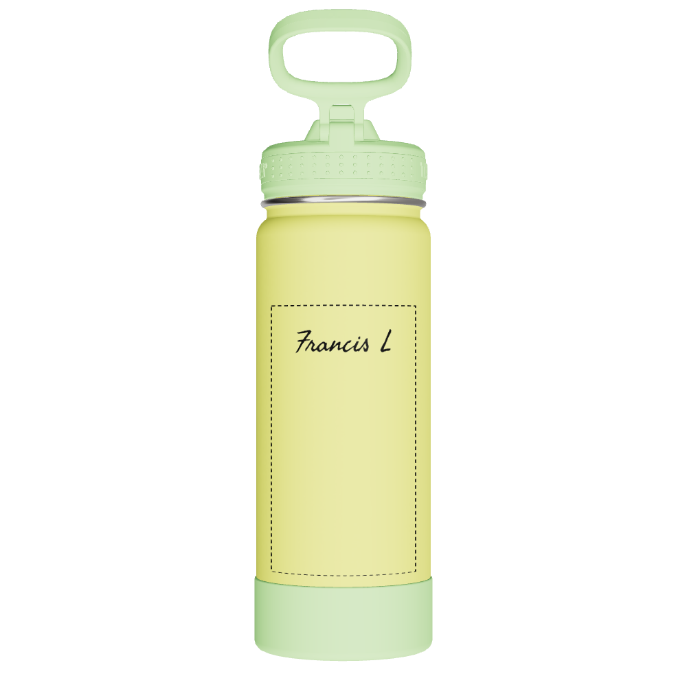 Actives Kids Glow In The Dark Water Bottle With Straw Lid - customized