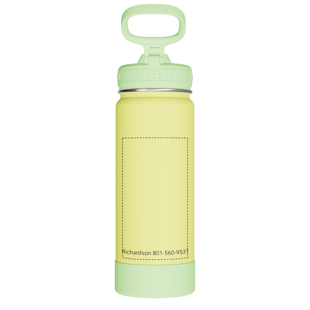 Actives Kids Glow In The Dark Water Bottle With Straw Lid - customized
