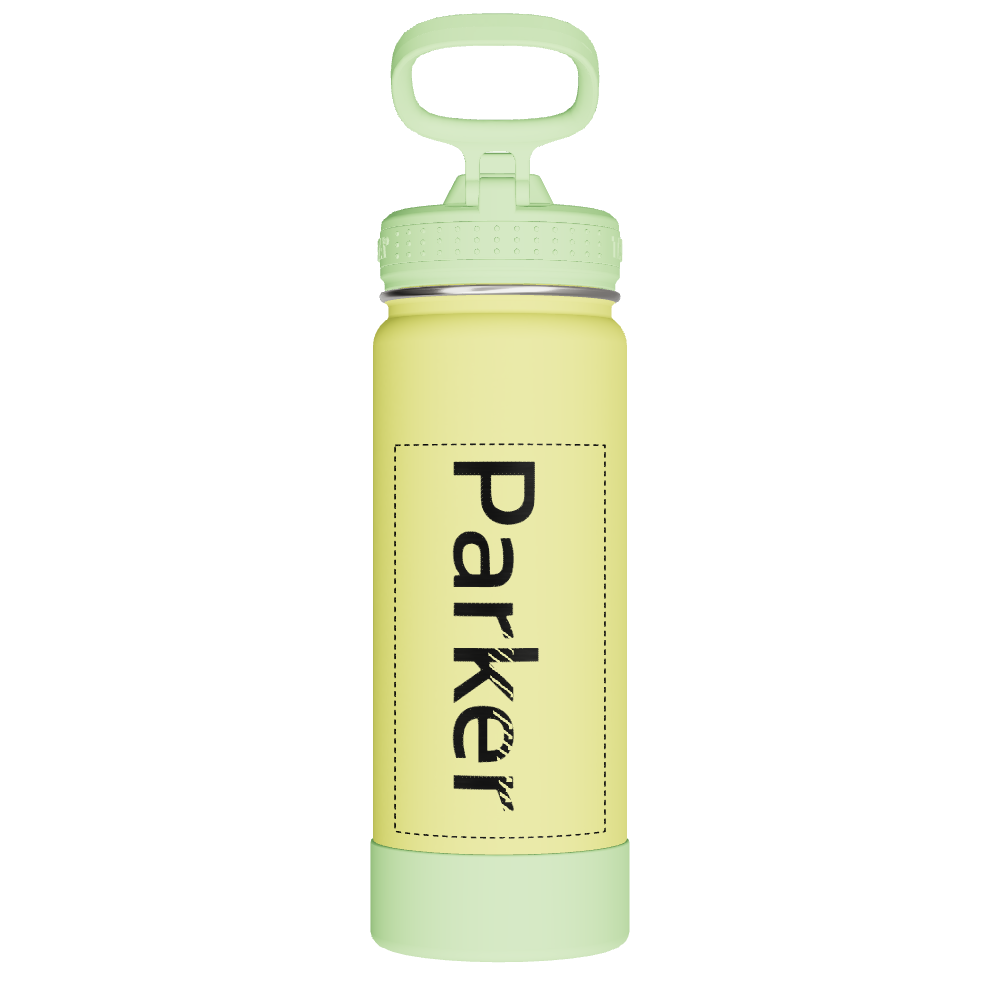 Actives Kids Glow In The Dark Water Bottle With Straw Lid - customized