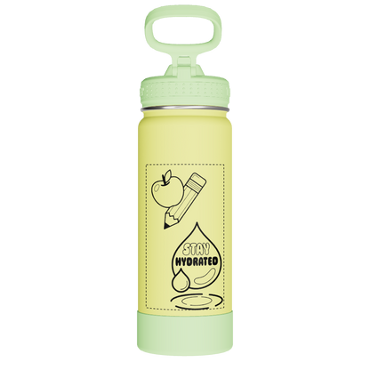 Actives Kids Glow In The Dark Water Bottle With Straw Lid - customized