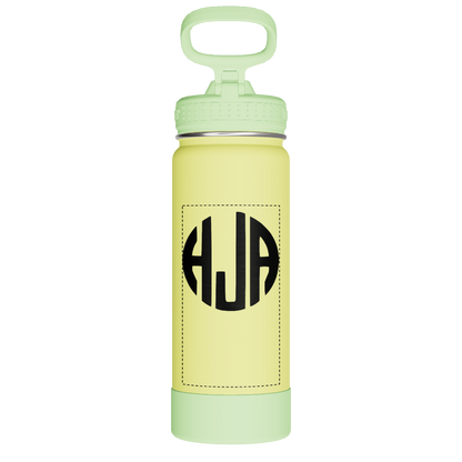 Actives Kids Glow In The Dark Water Bottle With Straw Lid - customized
