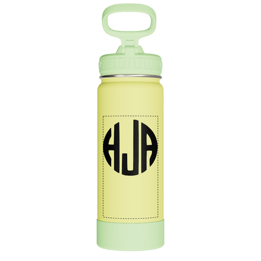 Actives Kids Glow In The Dark Water Bottle With Straw Lid - customized