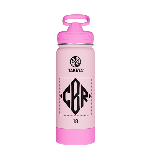 Actives Kids Glow In The Dark Water Bottle With Straw Lid - customized