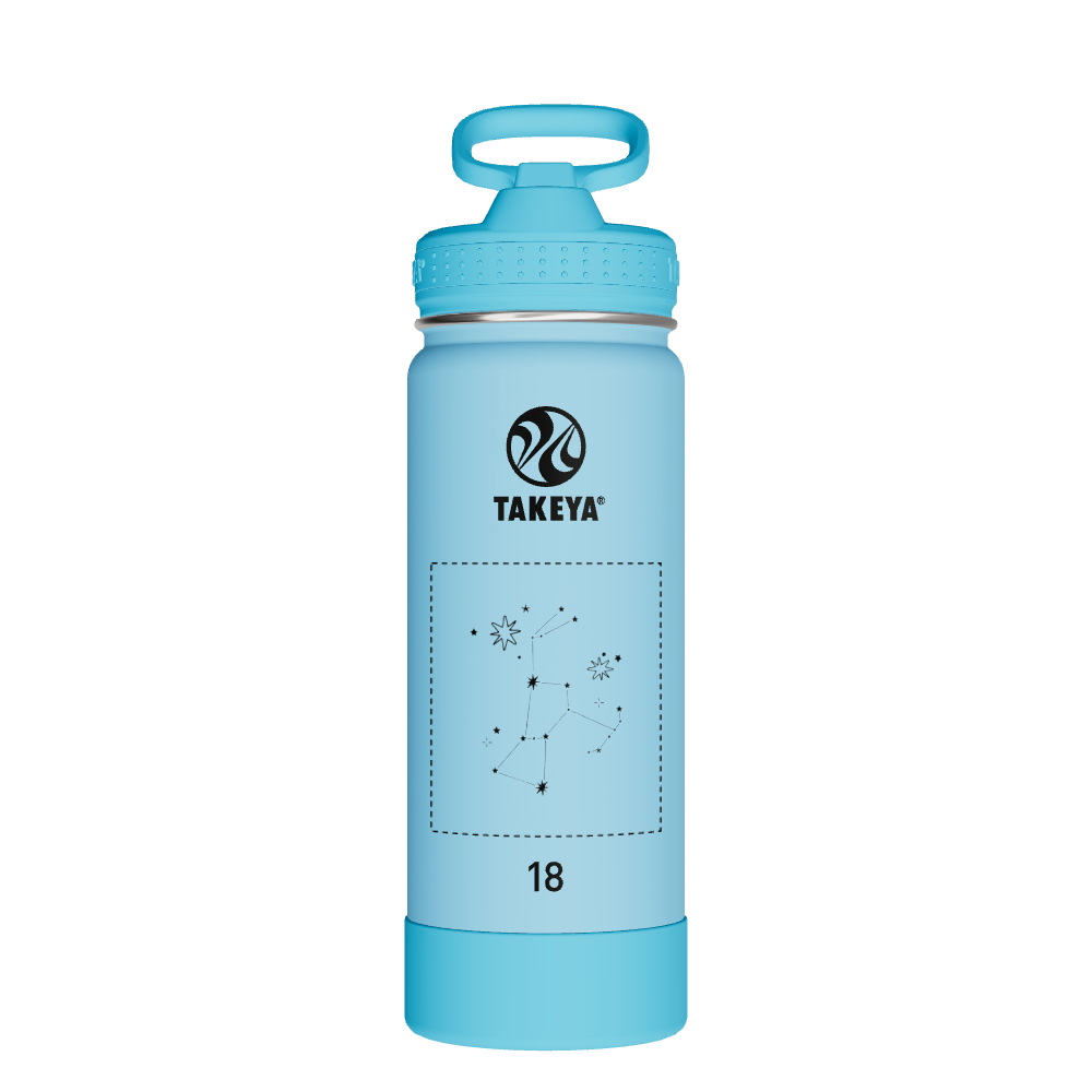 Actives Kids Glow In The Dark Water Bottle With Straw Lid - customized