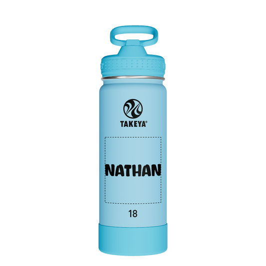 Actives Kids Glow In The Dark Water Bottle With Straw Lid - customized