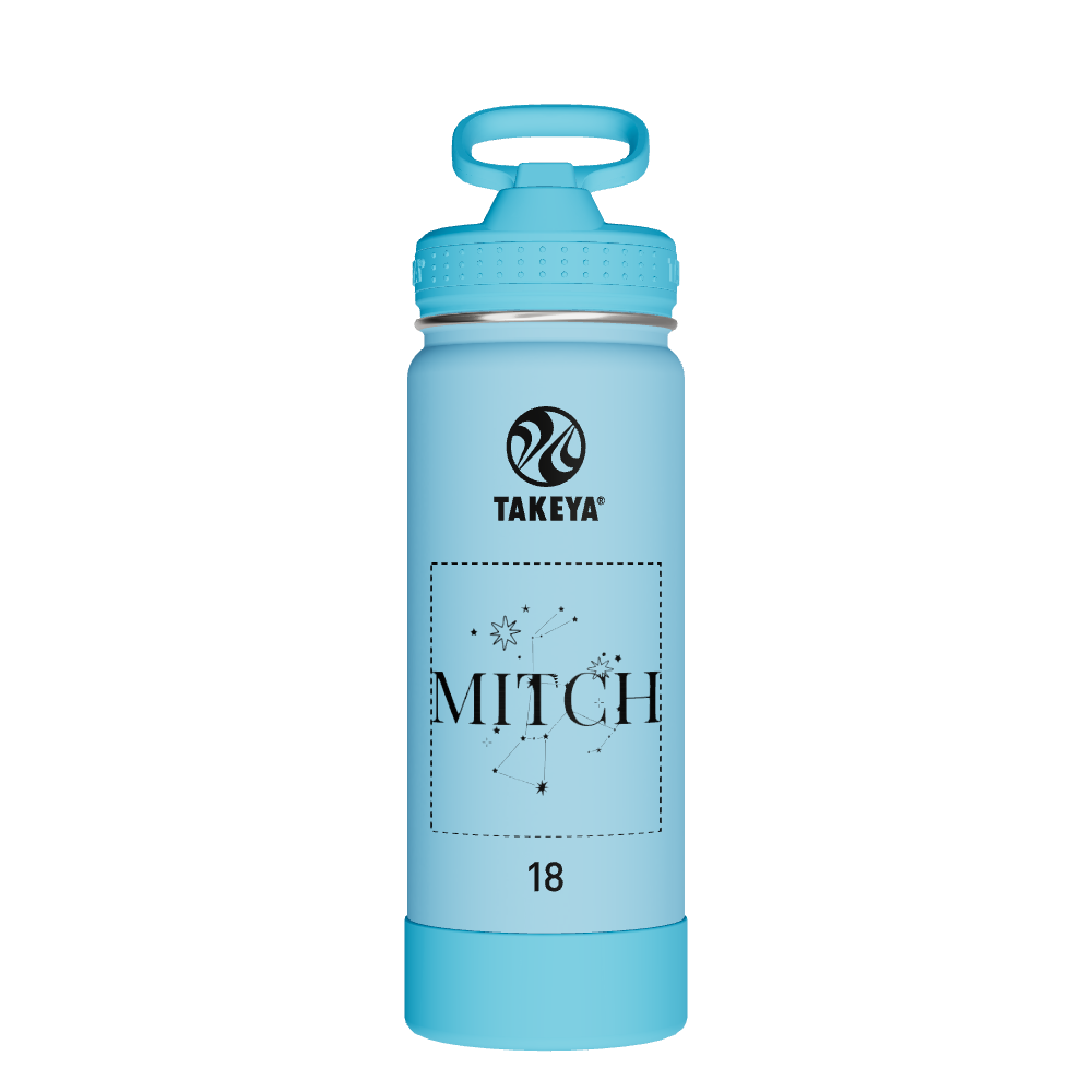 Actives Kids Glow In The Dark Water Bottle With Straw Lid - customized