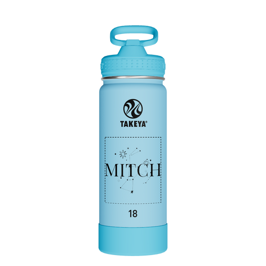 Actives Kids Glow In The Dark Water Bottle With Straw Lid - customized