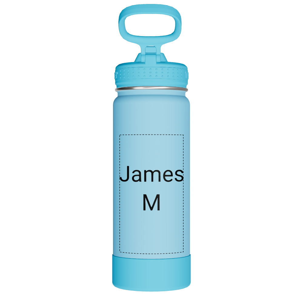 Actives Kids Glow In The Dark Water Bottle With Straw Lid - customized