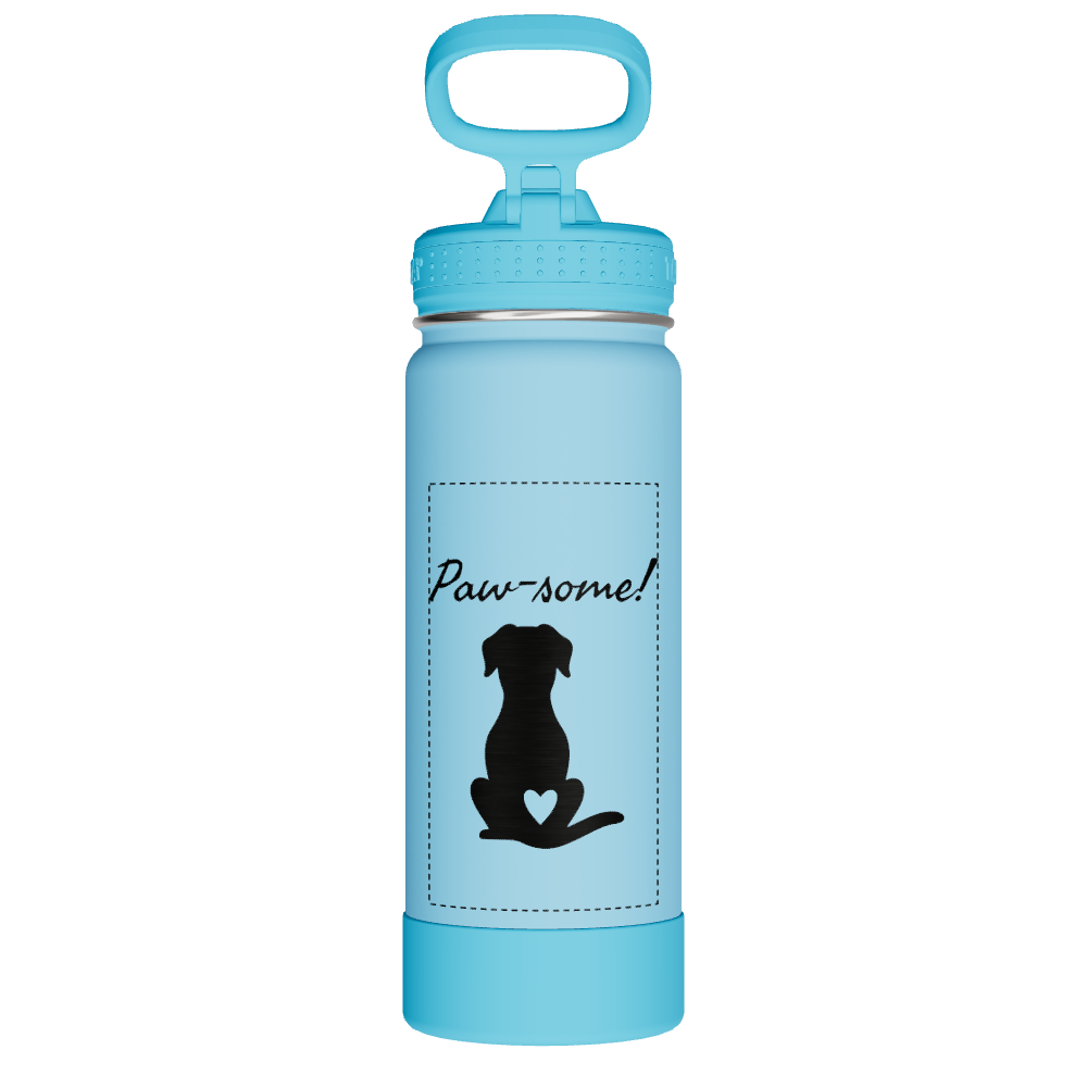 Actives Kids Glow In The Dark Water Bottle With Straw Lid - customized