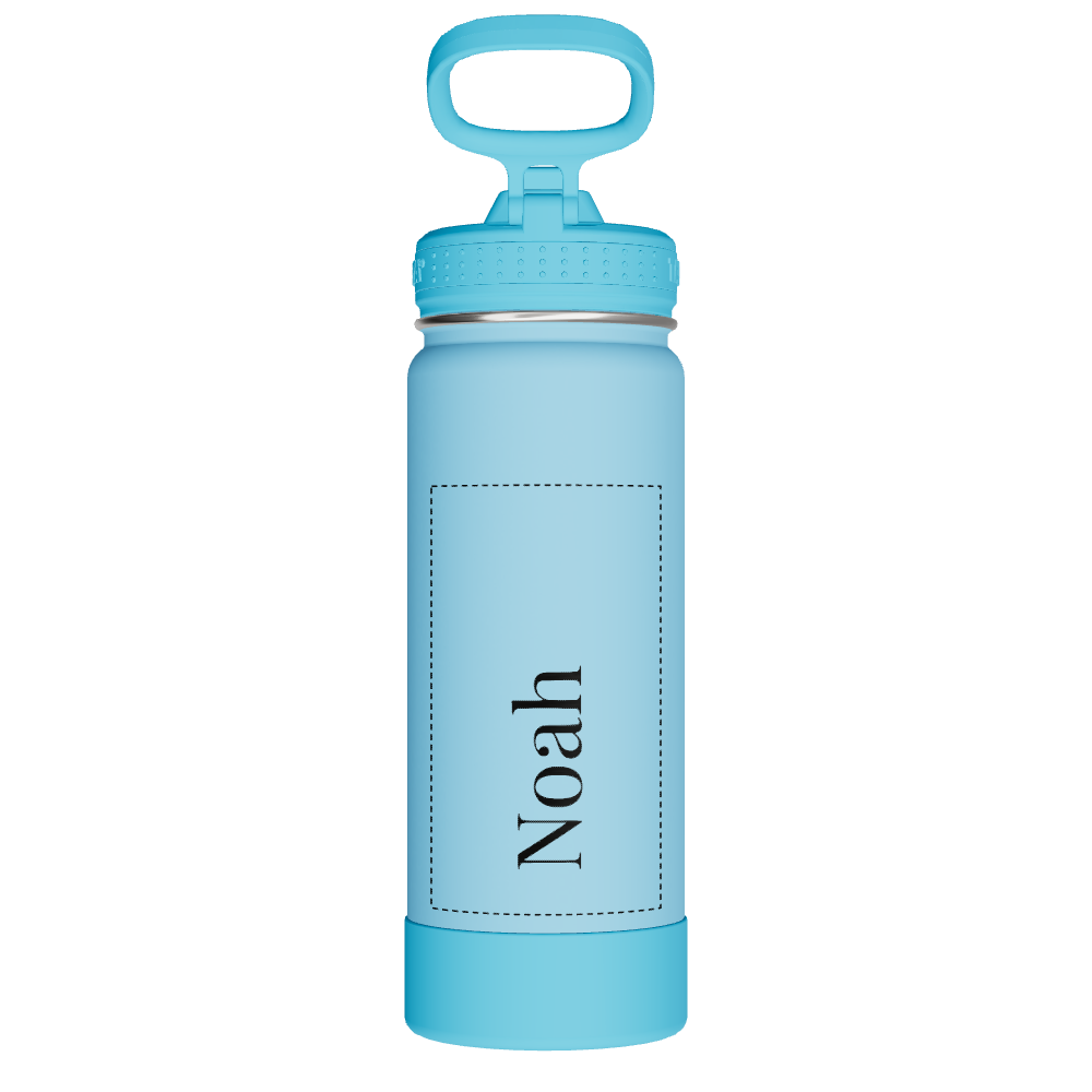 Actives Kids Glow In The Dark Water Bottle With Straw Lid - customized
