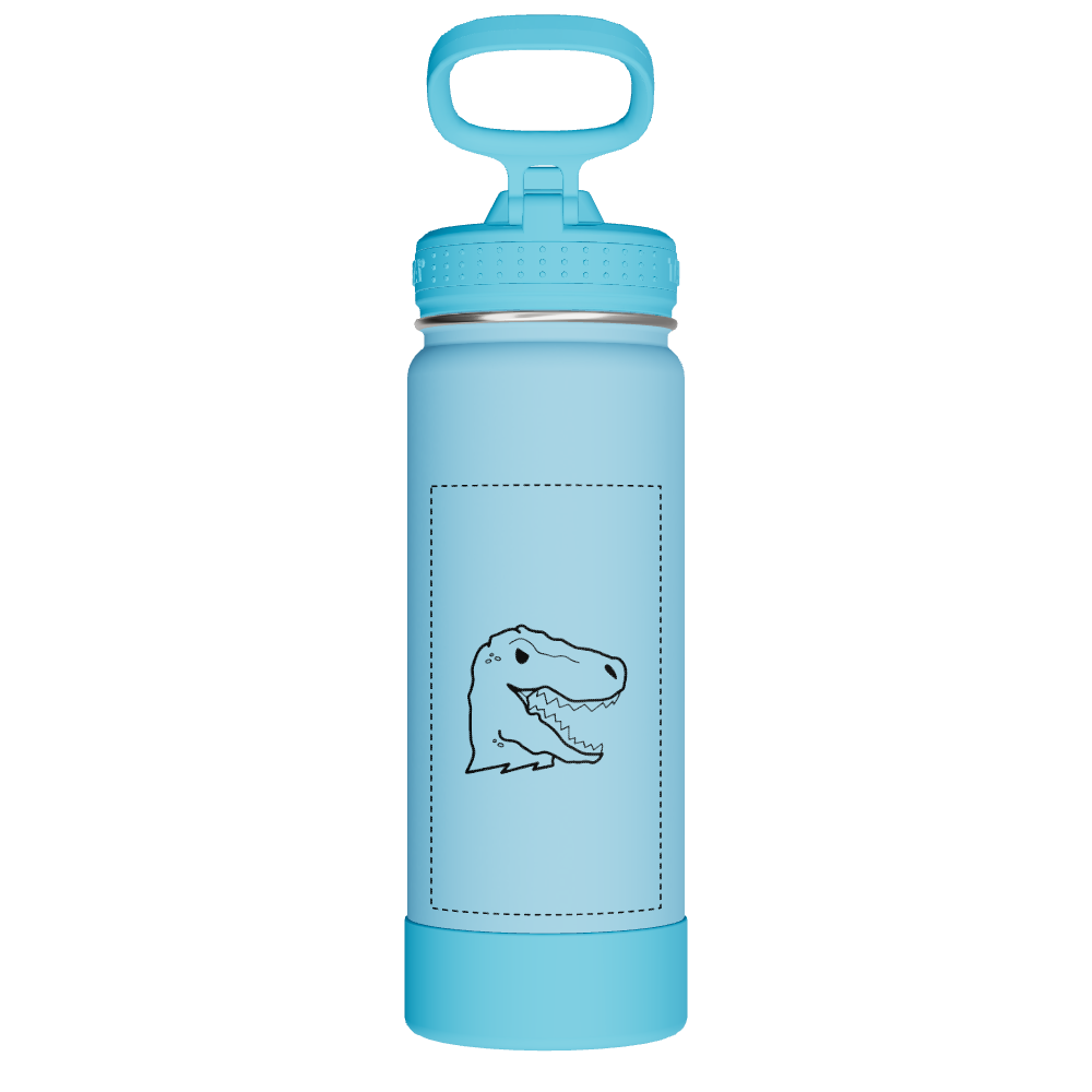Actives Kids Glow In The Dark Water Bottle With Straw Lid - customized
