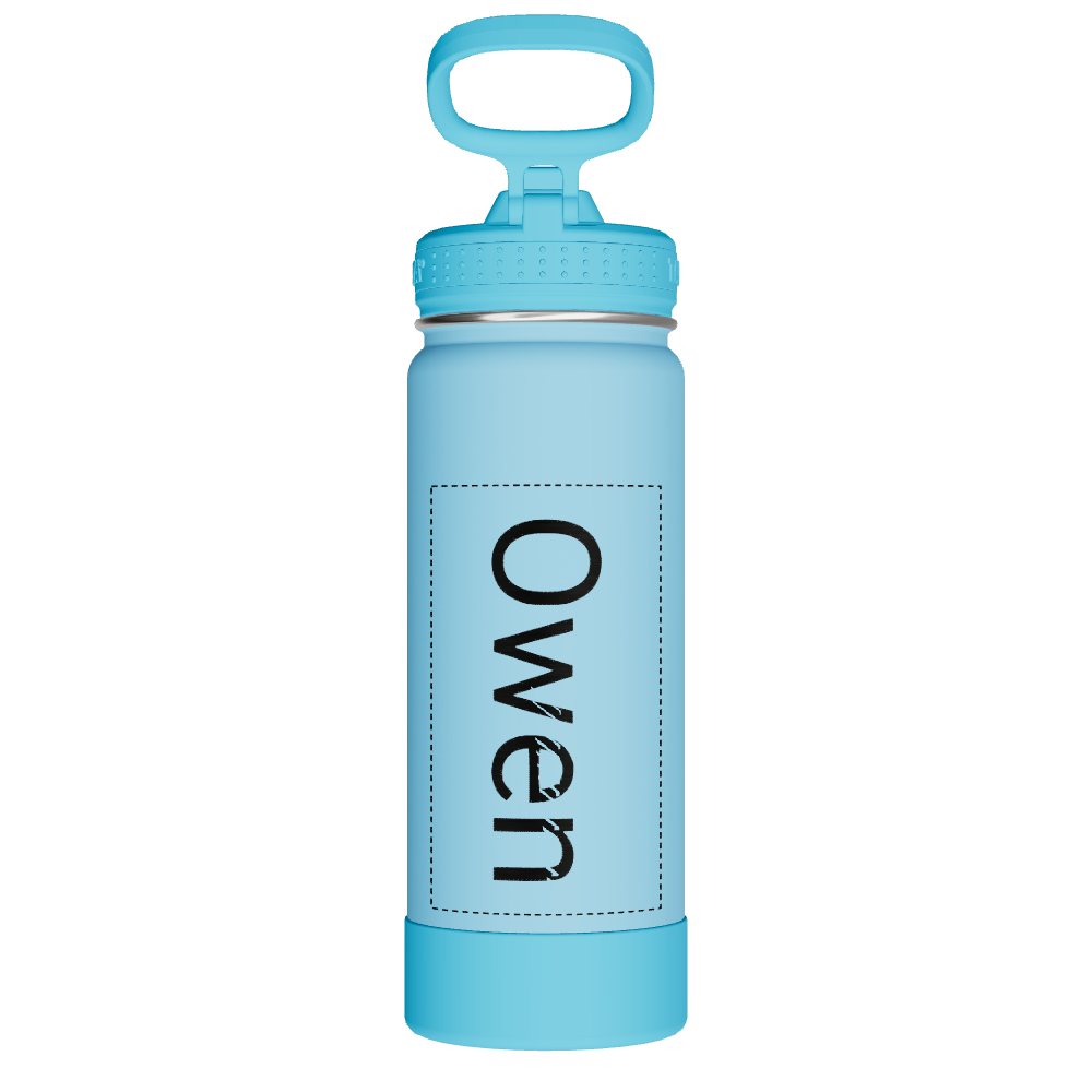 Actives Kids Glow In The Dark Water Bottle With Straw Lid - customized