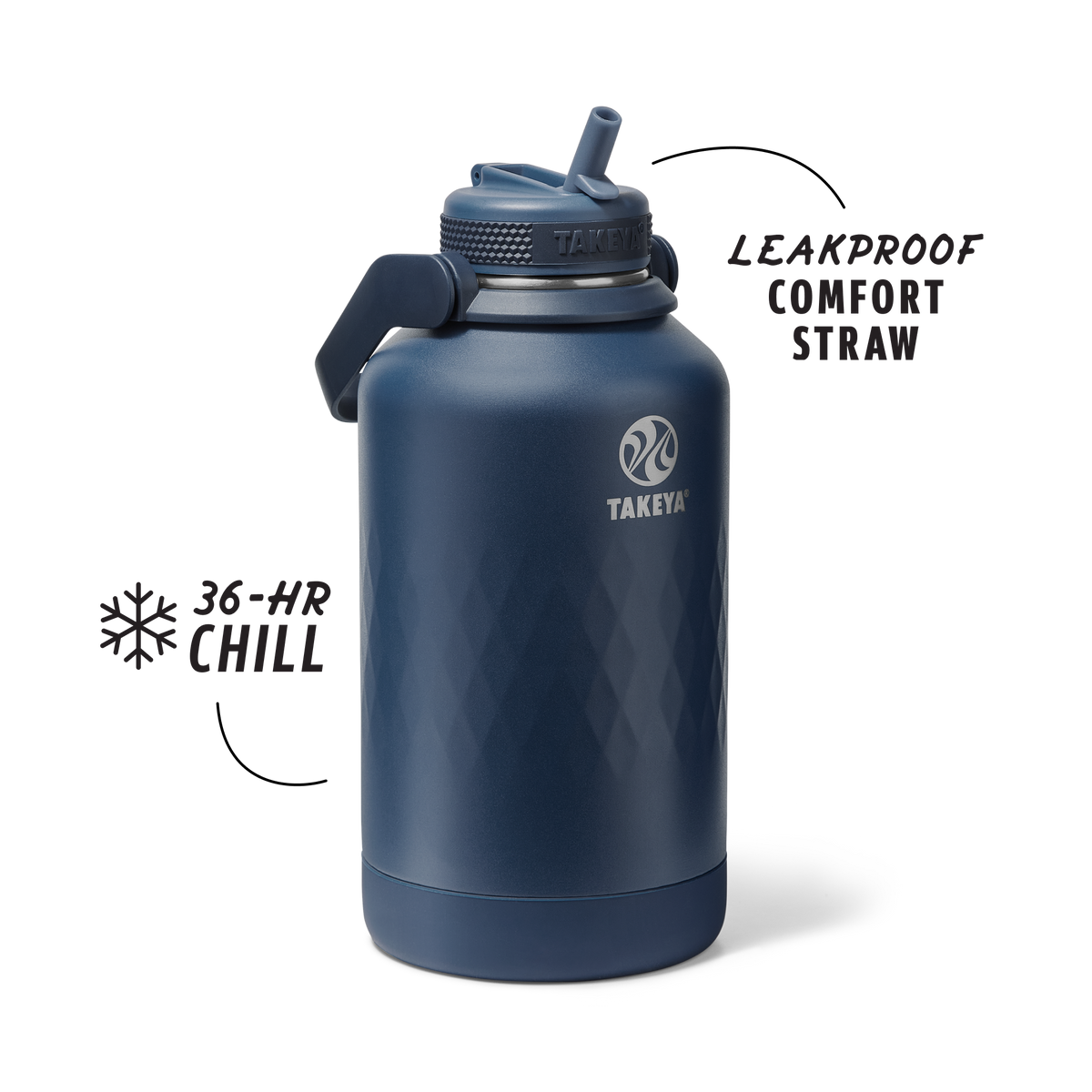 64oz Indigo Straw
