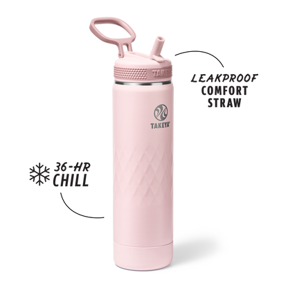 22oz Peony Straw